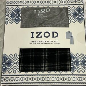 Izod Gray and Black Sleepwear Set